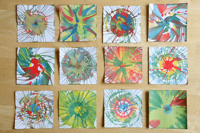 Spin Painting with Kids Two Fun Ways